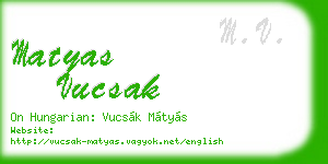 matyas vucsak business card